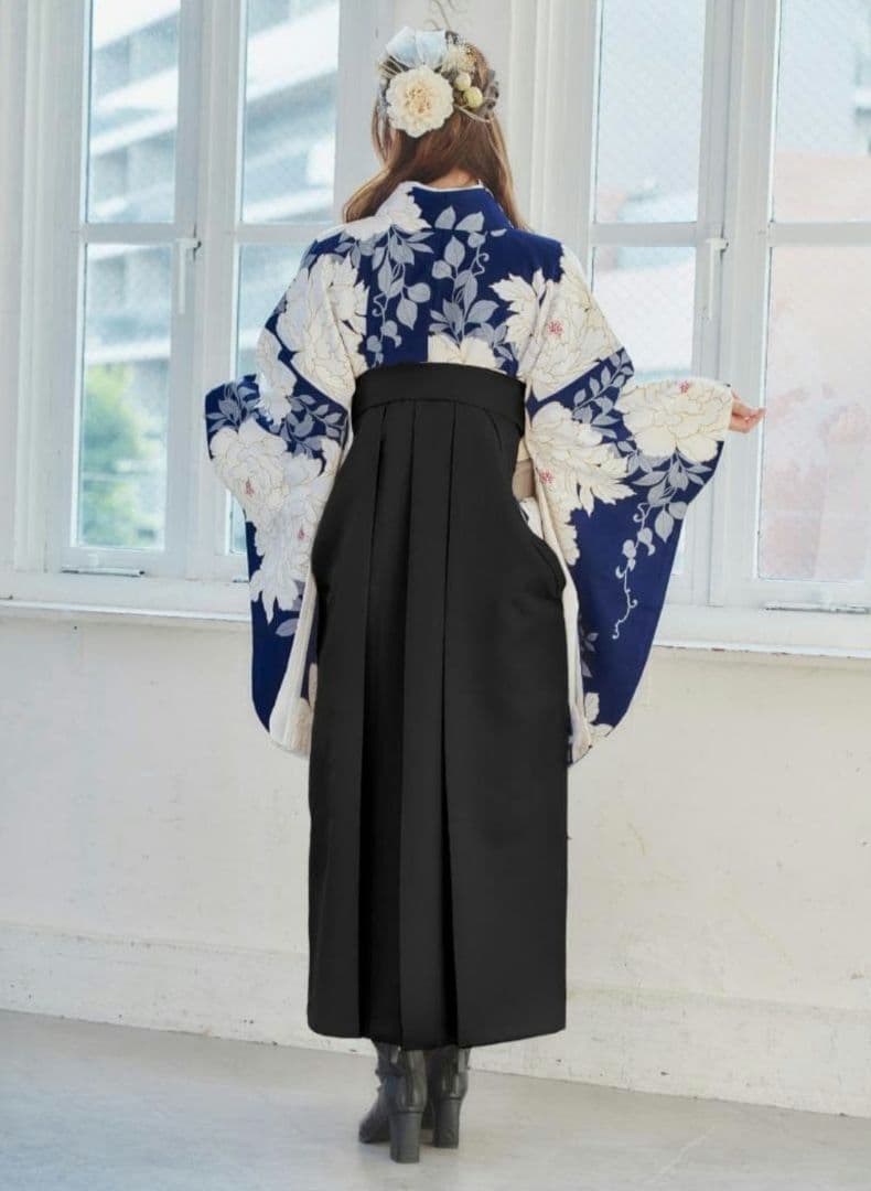 美品！ANDANTE 卒業式 袴セット ネイビー 古典ロマン 定価29160円