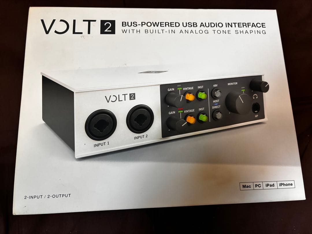 ユニバーサルオーディオVOLT 2 USBオーディオインターフェイス