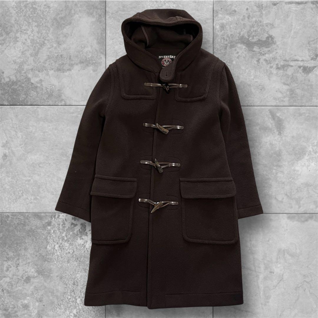 美品 インバーディア ダッフルコート 36 ブラウン ヘリンボーン マラリウス