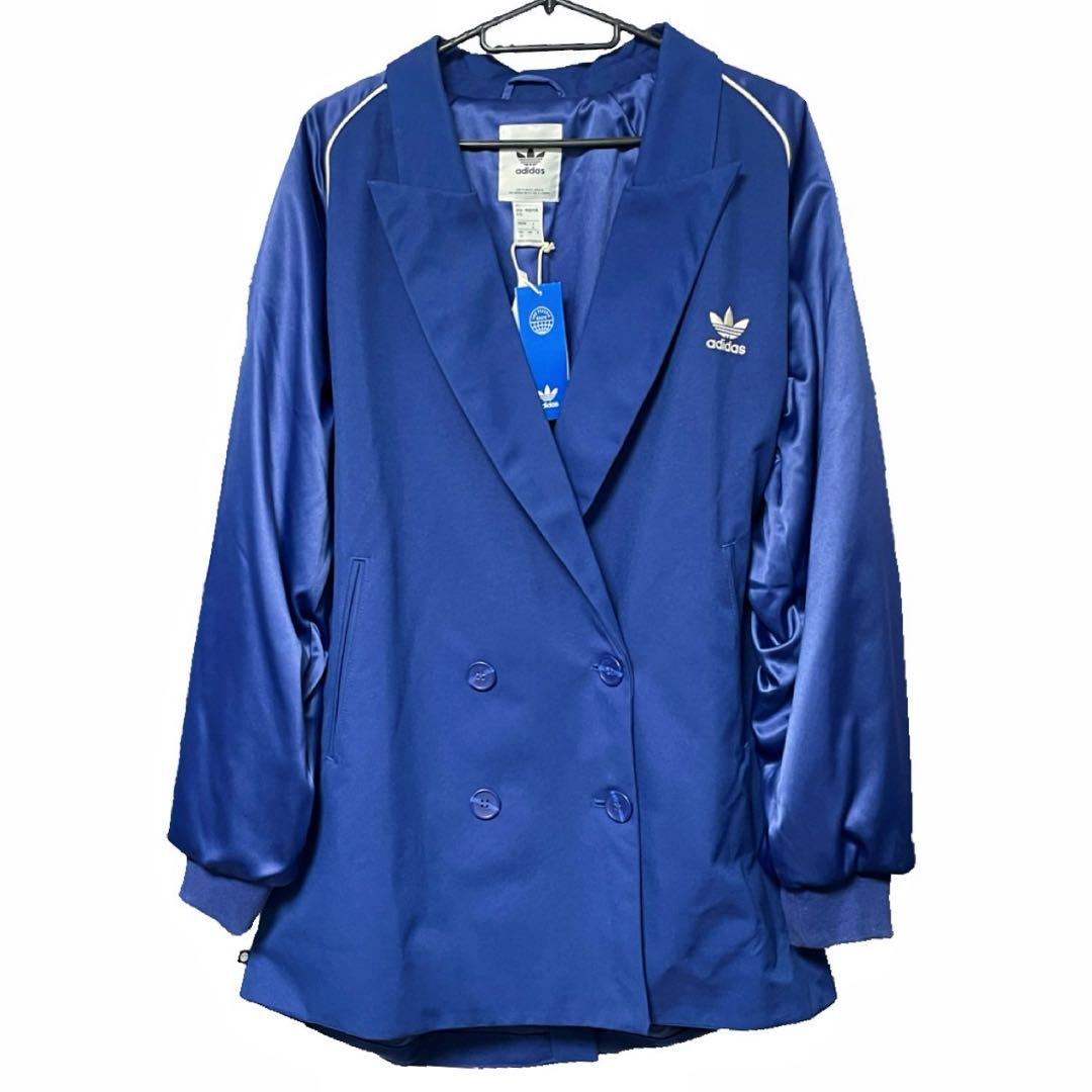 adidas アディダス カレッジブレザー ジャケット 青 M タグ付き
