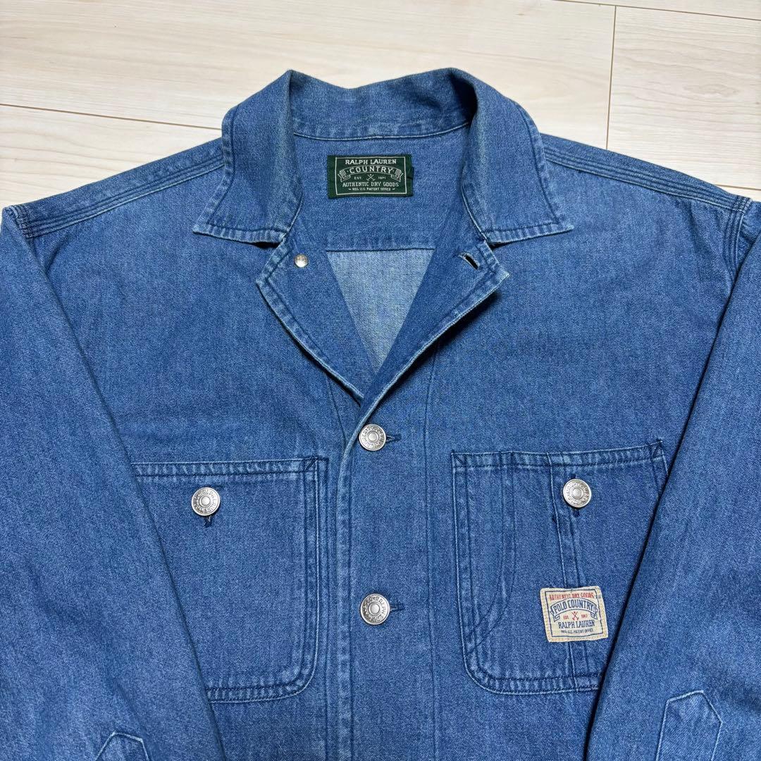 【稀少】 ラルフローレン ポロカントリー デニム カバーオール シャツ 美品
