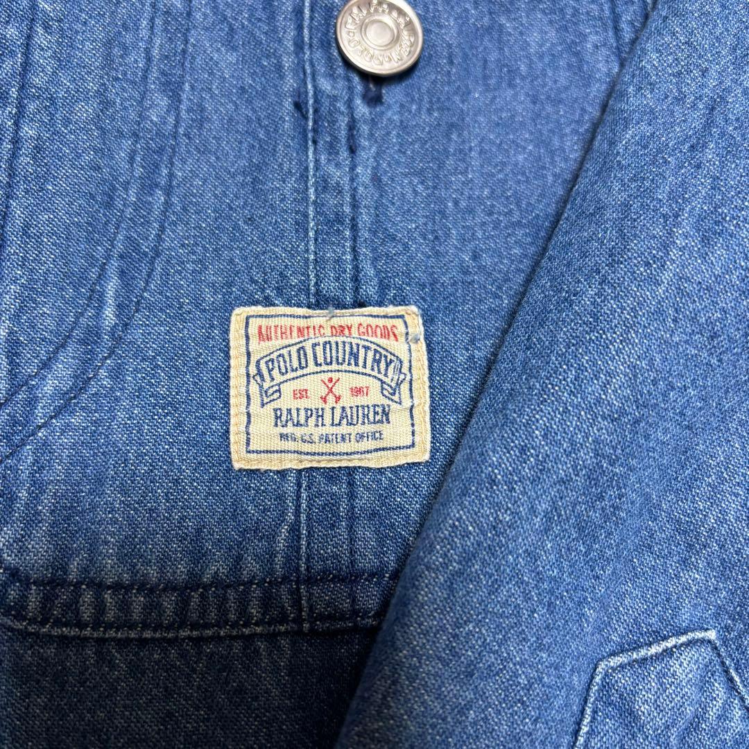 【稀少】 ラルフローレン ポロカントリー デニム カバーオール シャツ 美品