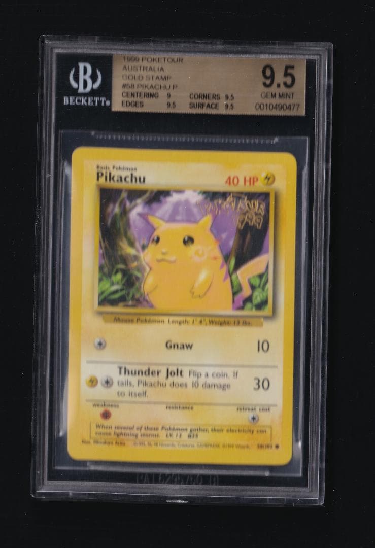英版ピカチュウ PokeTour1999プロモ - BGS GEM-MT9.5