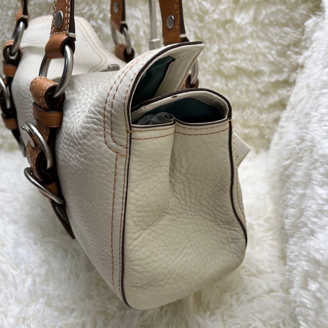 ＣＯＡＣＨ コーチ レザー　ハンドバッグ　D0882-F12334 ホワイト系
