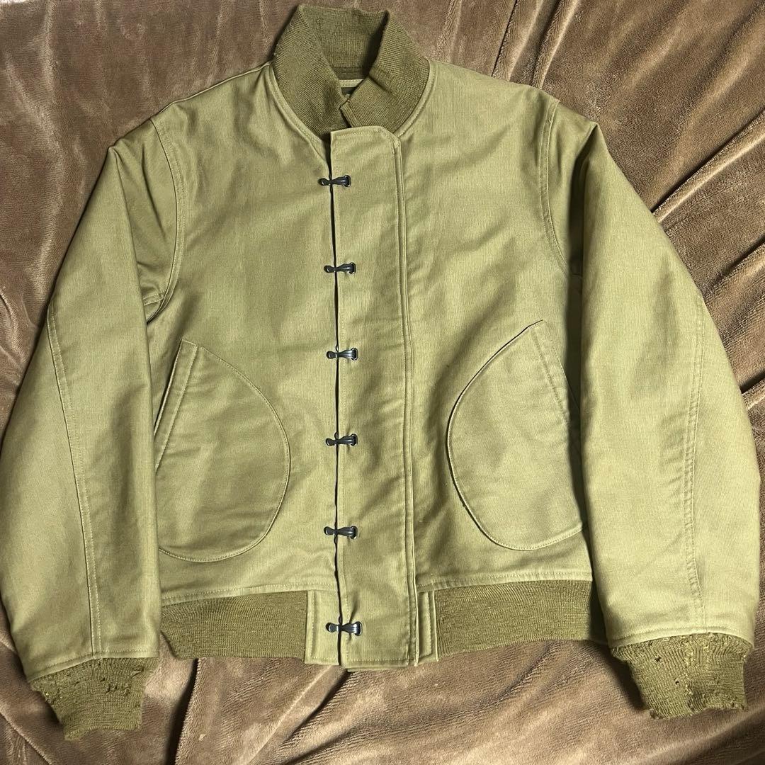 usnavy 40s デッキフックジャケット　復刻　カーキ　vintage