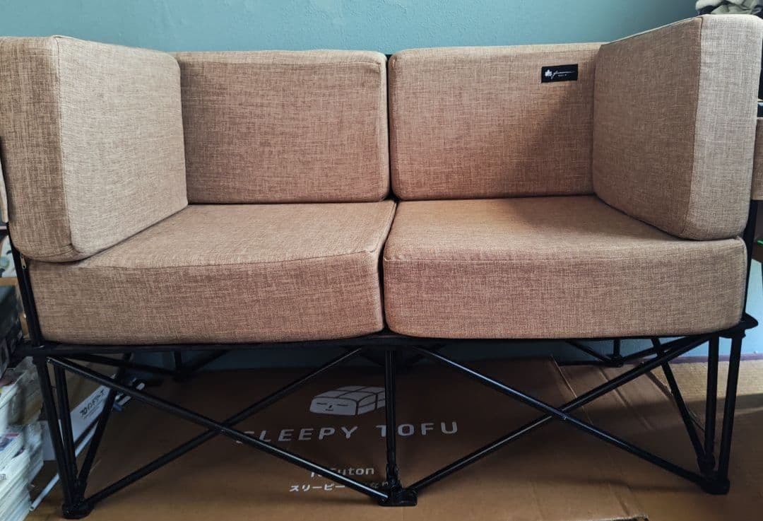 すわっと1 アームクッション付き ロゴス グランプソファ2