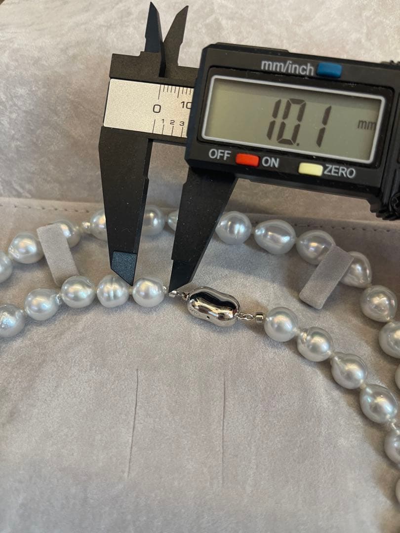 ディノス 白蝶バロックパールロングネックレス 約85cm