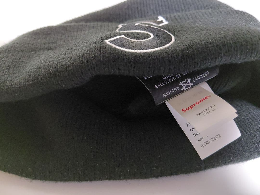 美品　Supreme　New Era　S Logo ツノ　Beanie　ブラック