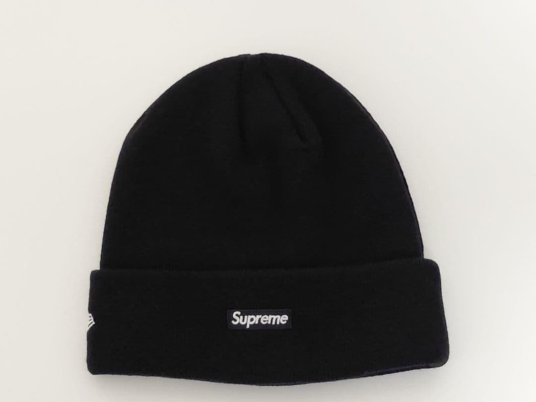 美品　Supreme　New Era　S Logo ツノ　Beanie　ブラック