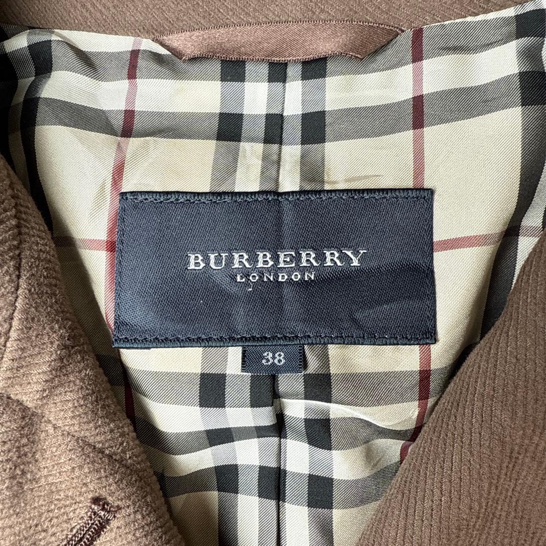 バーバリーロンドン テーラードジャケット ノバチェック イタリア製生地 比翼 M