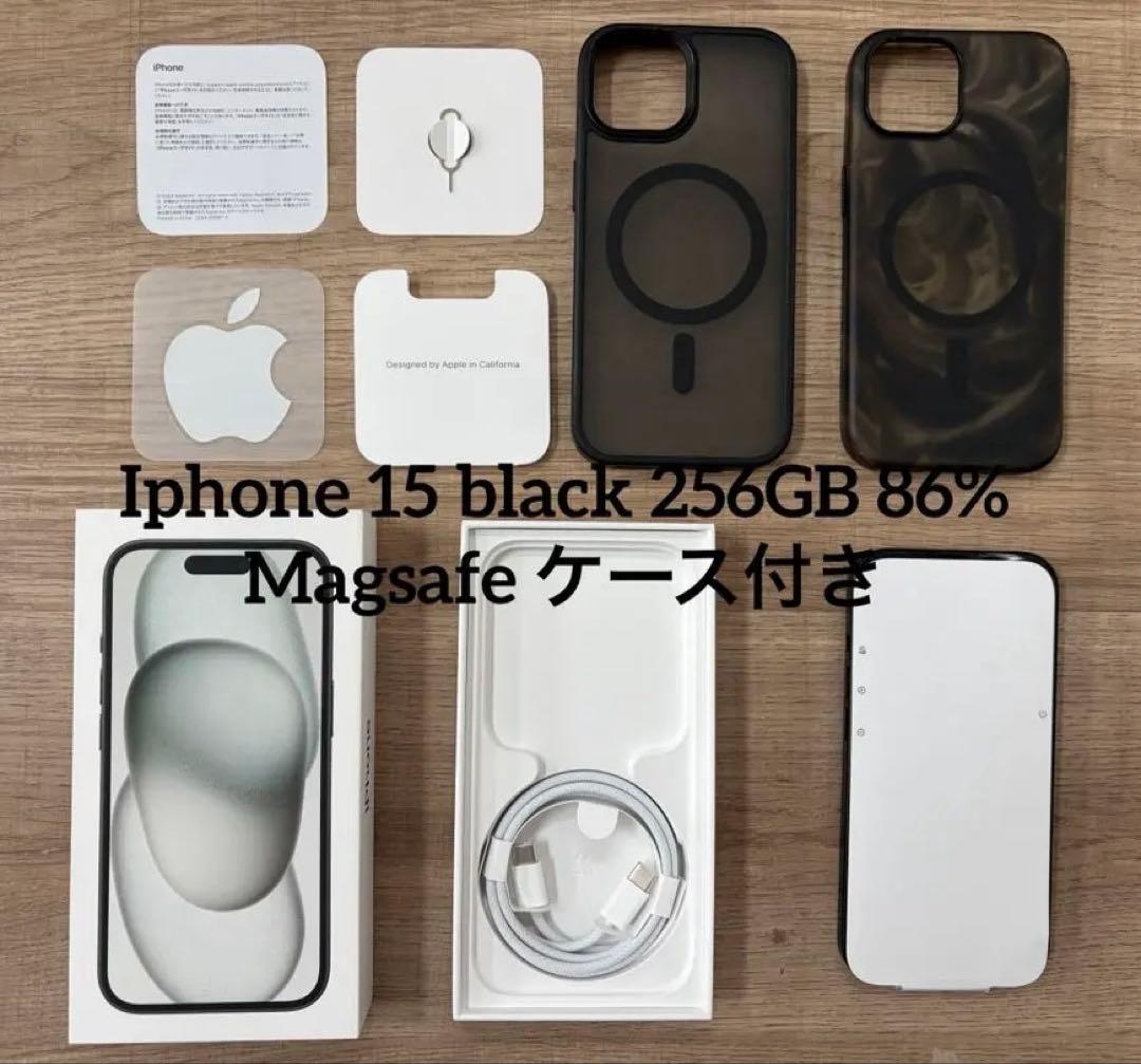 Iphone 15 ブラック　SIMフリー　256GB 86%