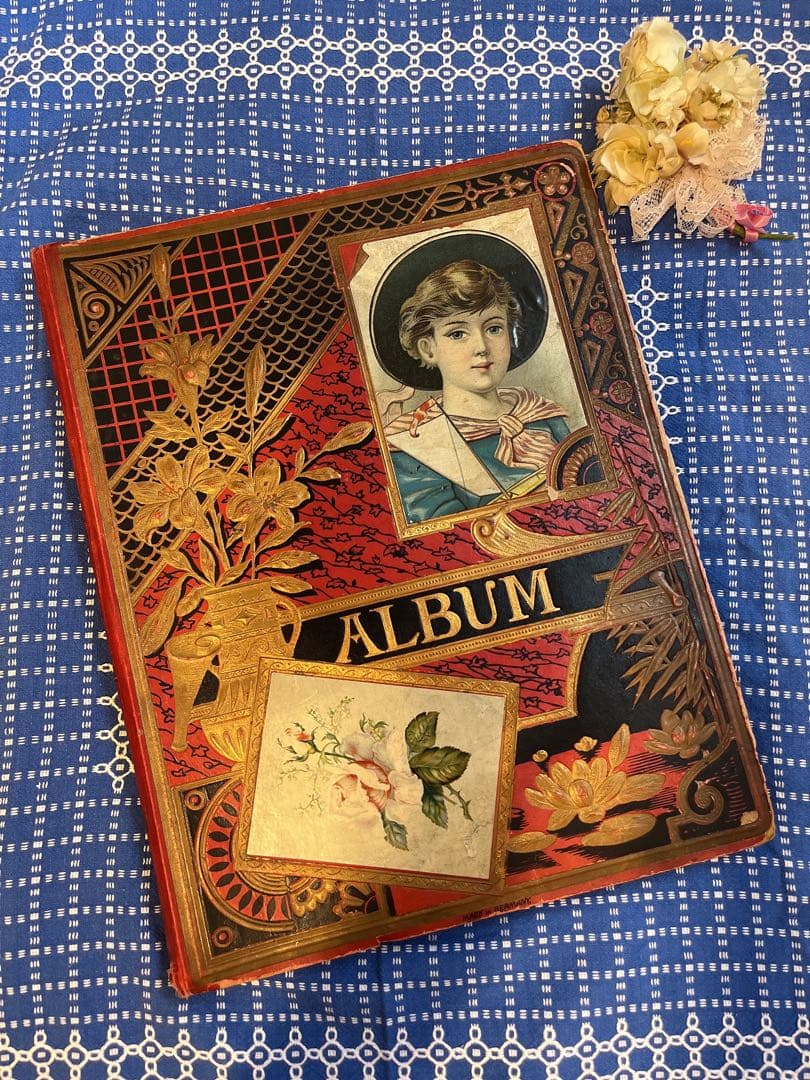 アンティーク赤ずきんちゃん♡他たっぷりのクロモス貼り大盤サイズアルバム冊子