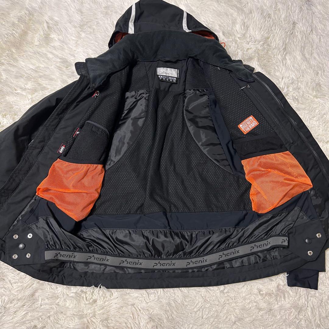 【美品】phenix フェニックス スキーウェア 上下 黒 レディース メンズS