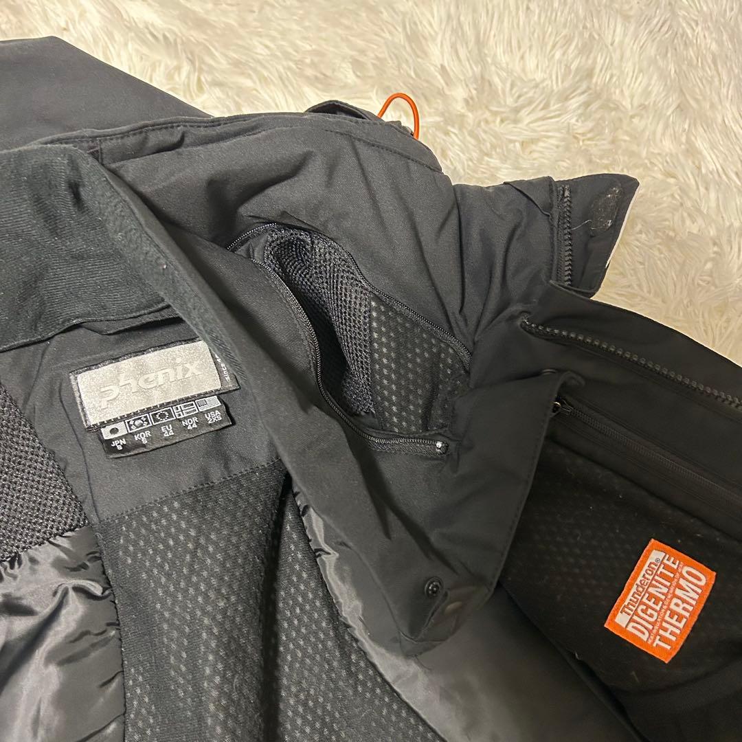 【美品】phenix フェニックス スキーウェア 上下 黒 レディース メンズS