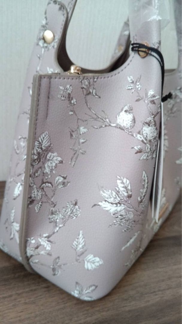 専用新品タグ付きローラアシュレイ花柄ピンクベージュバックデニムロングワンピース