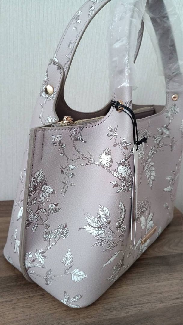 専用新品タグ付きローラアシュレイ花柄ピンクベージュバックデニムロングワンピース