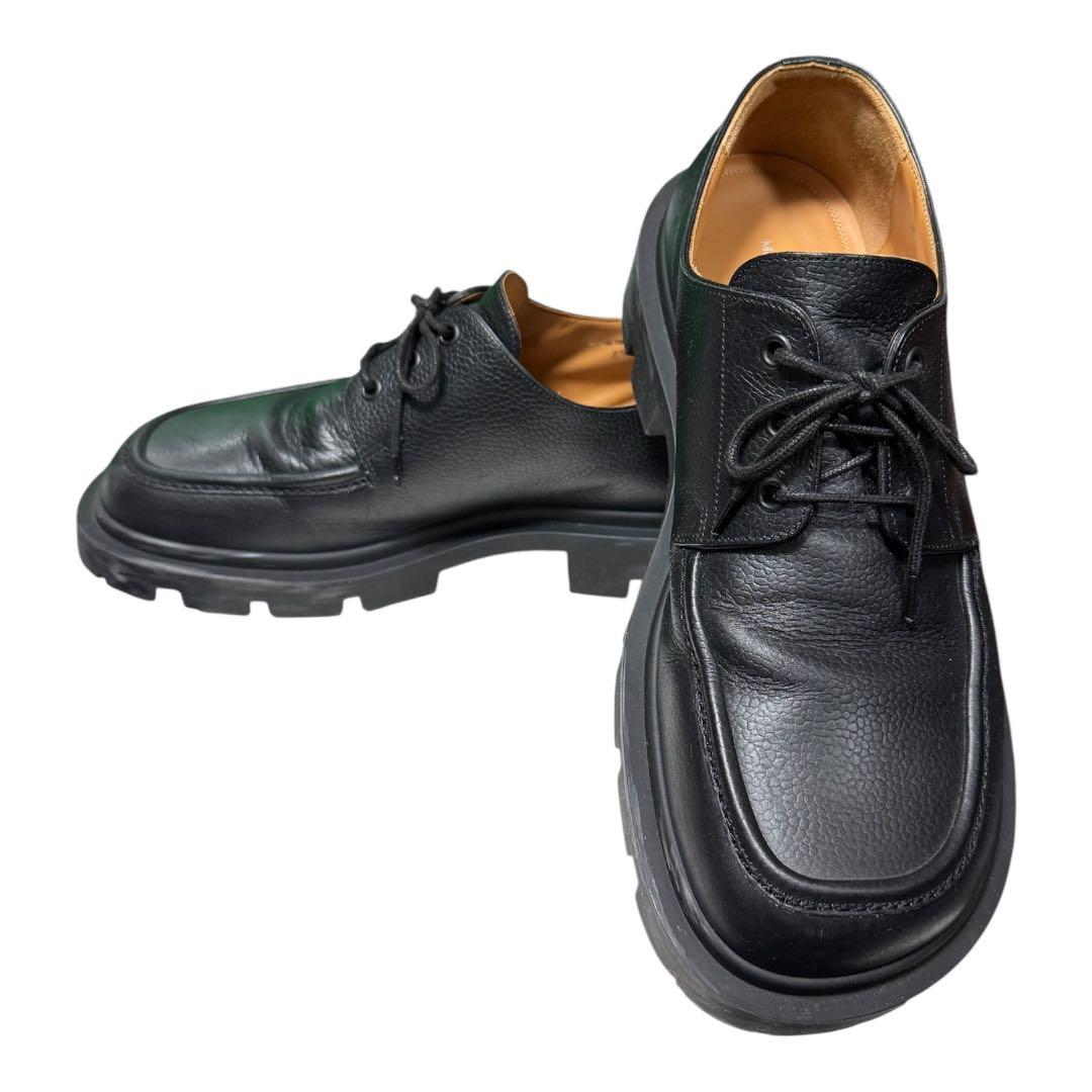 Maison Margiela スクエアダービーシューズ 42 黒 レースアップ