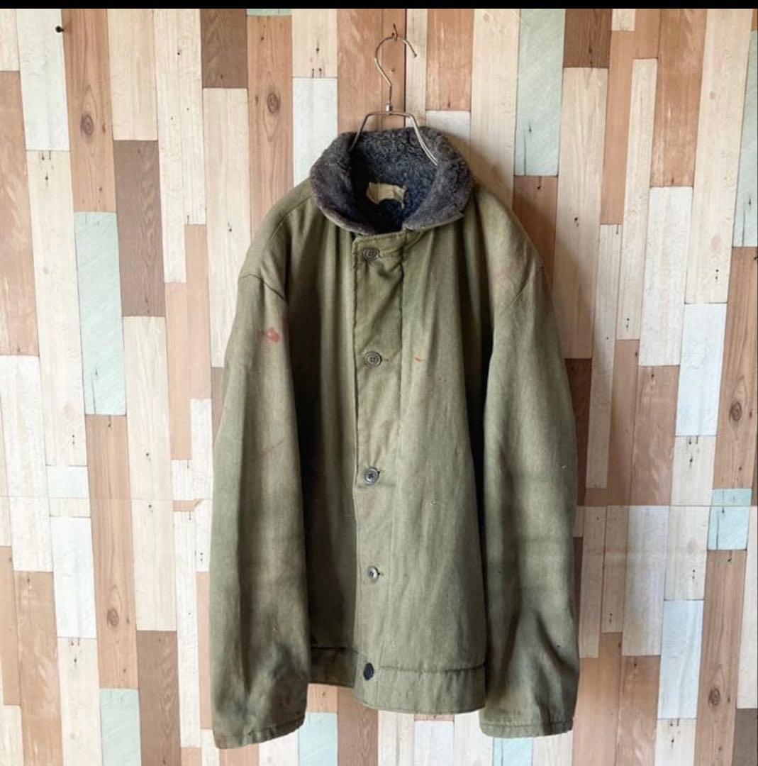 60s ヴィンテージ N-1 デッキジャケット 民間用 ボアジャケット グリーン