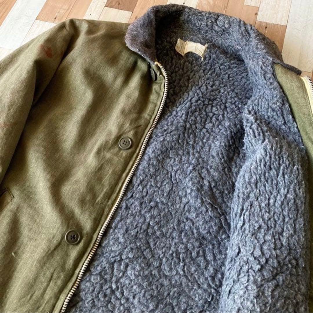 60s ヴィンテージ N-1 デッキジャケット 民間用 ボアジャケット グリーン