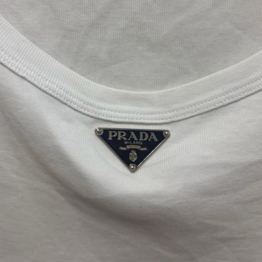 PRADA ジャージー トップ ホワイト