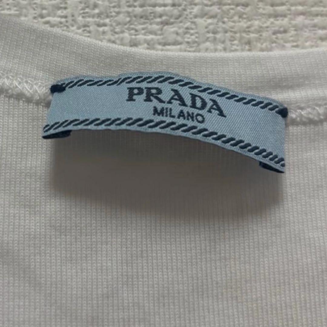 PRADA ジャージー トップ ホワイト