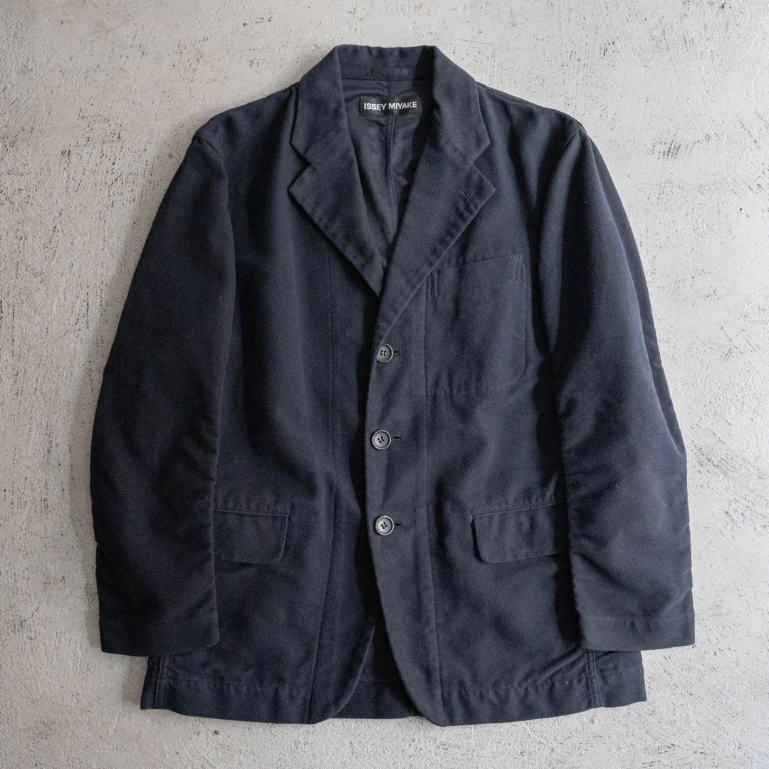 94AW ISSEY MIYAKE コットン テーラードジャケット ブラック