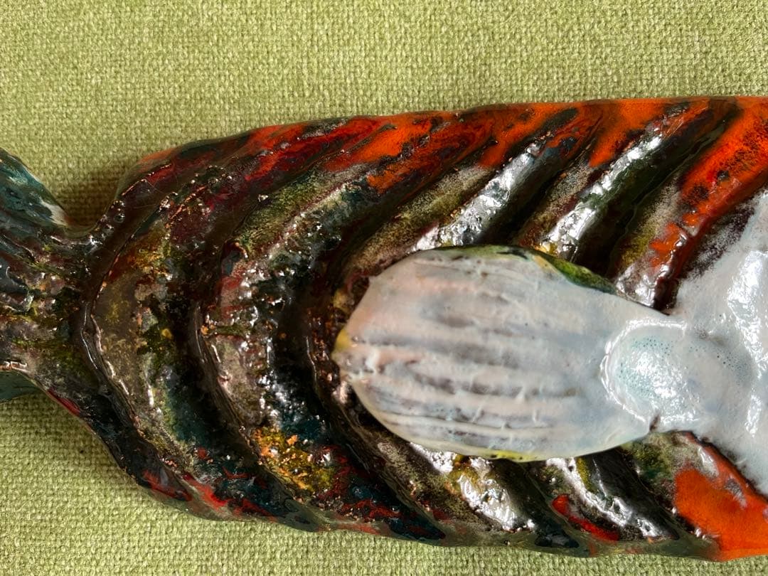ヴィンテージ　SEYEI 陶器　魚の壁掛けオブジェ　森正　ミッドセンチュリー