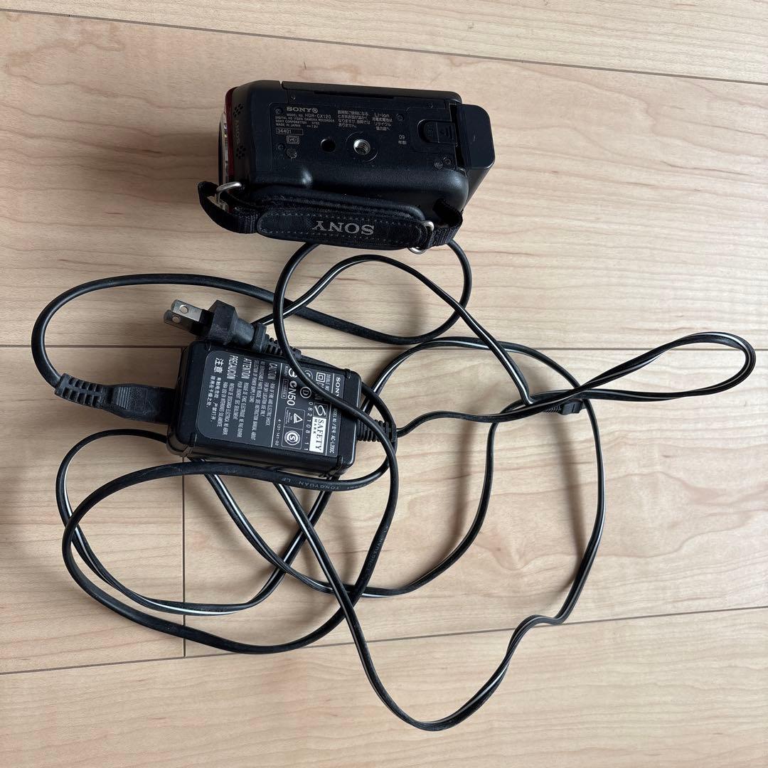 【値引き】SONY HD ビデオカメラ 本体 レッド　HDR-CX120