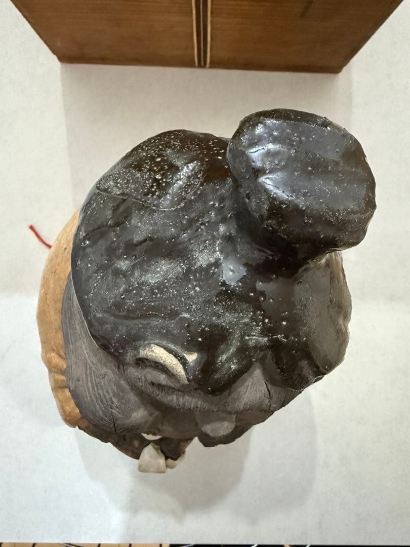 信楽焼 狸庵作 女将狸 置物 陶器 伝統工芸 木箱箱love&peace