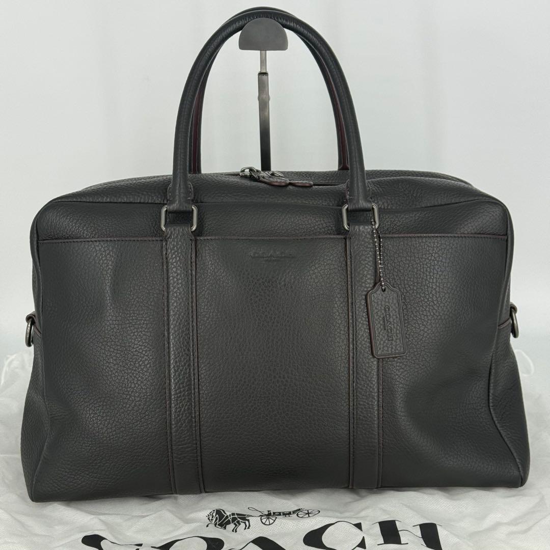 コーチ ボストンバッグ 2WAY ビジネスバック ブラック レザー F78130