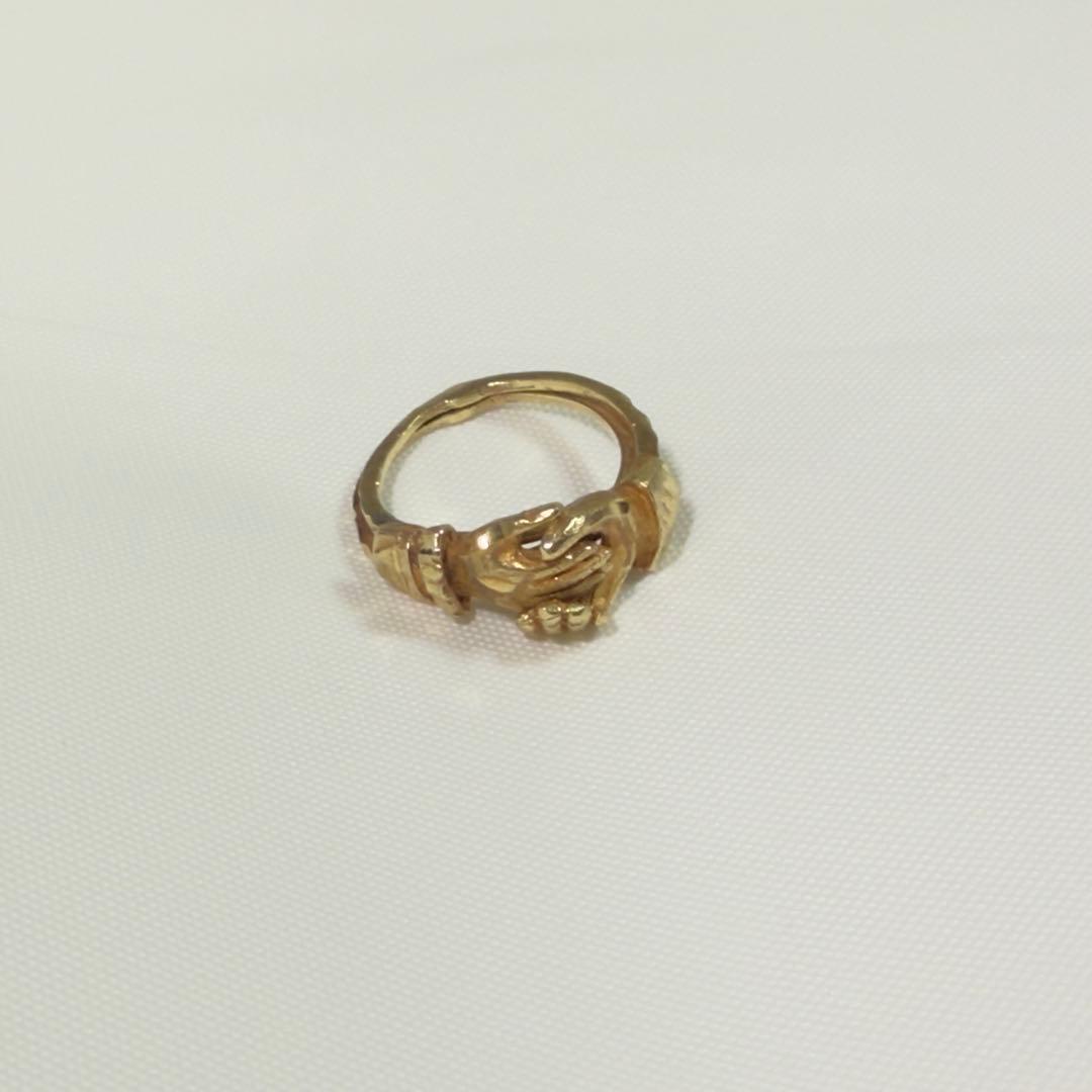 ハワイアンジュエリー 14金 職人作成 握手 金査定済み