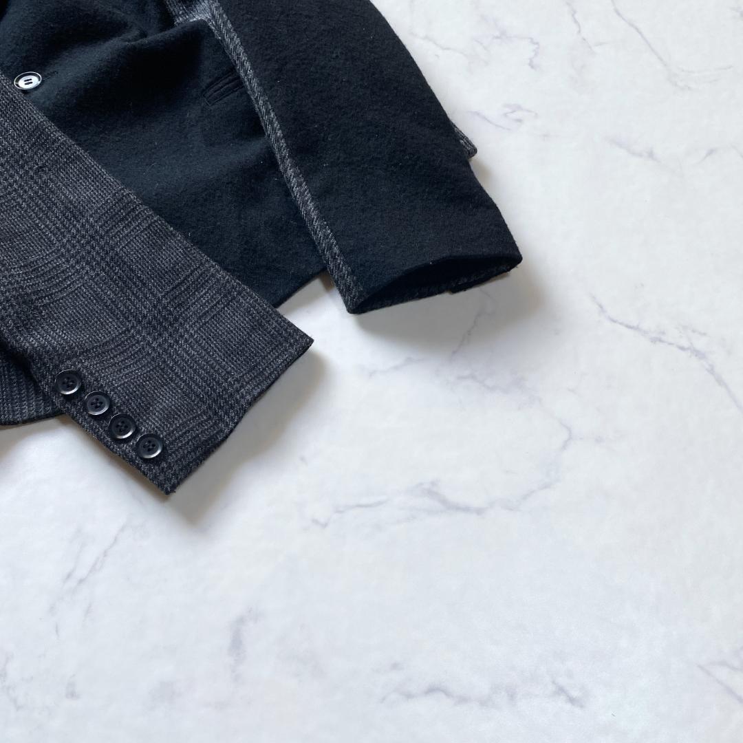 Y's パッチワーク 異素材切替 テーラードジャケット サイズ2