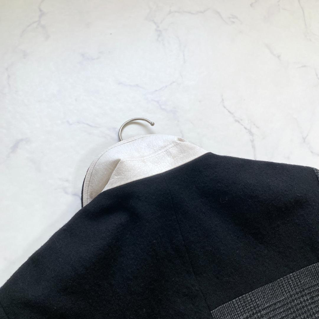 Y's パッチワーク 異素材切替 テーラードジャケット サイズ2