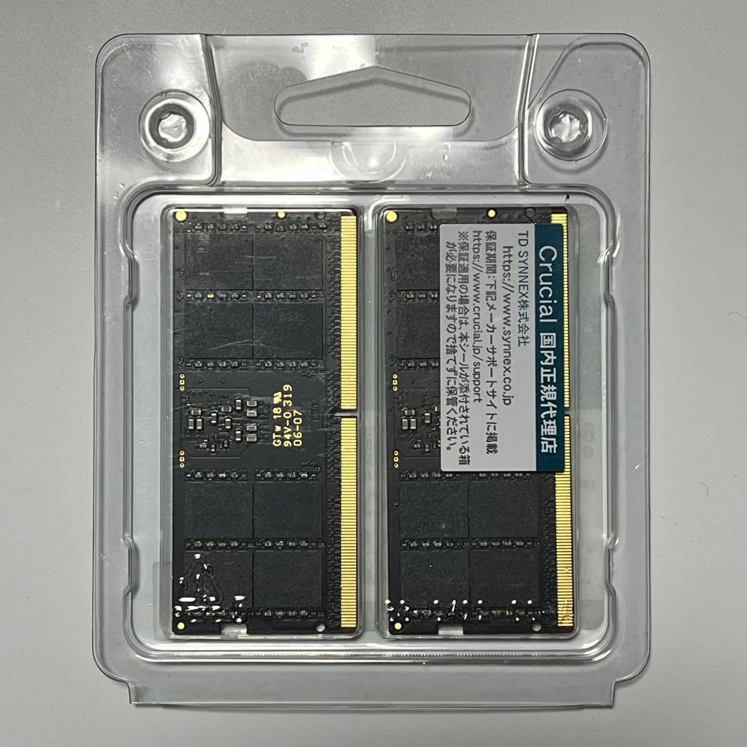 Crucial 64GB(32×2) メモリー SODIMM DDR5-4800