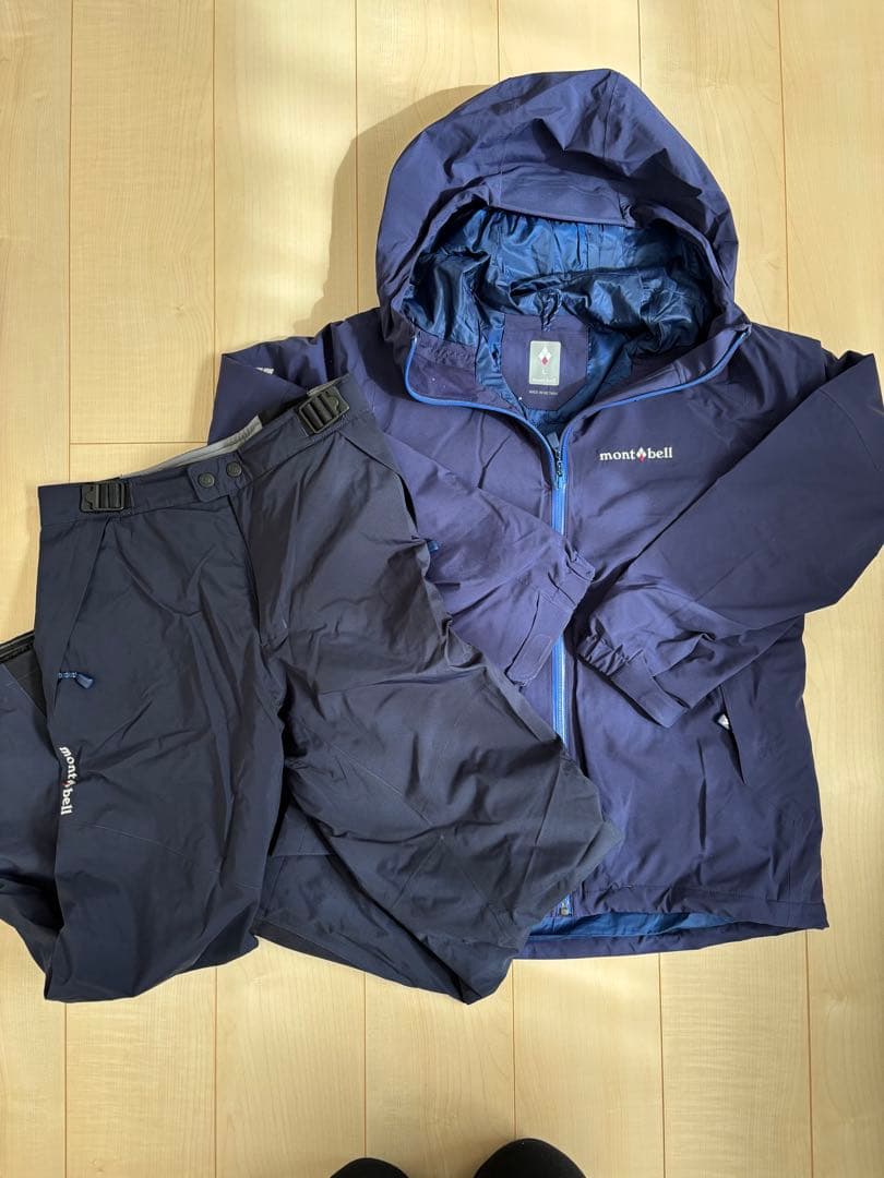 montbell スキーウェアセット ネイビー