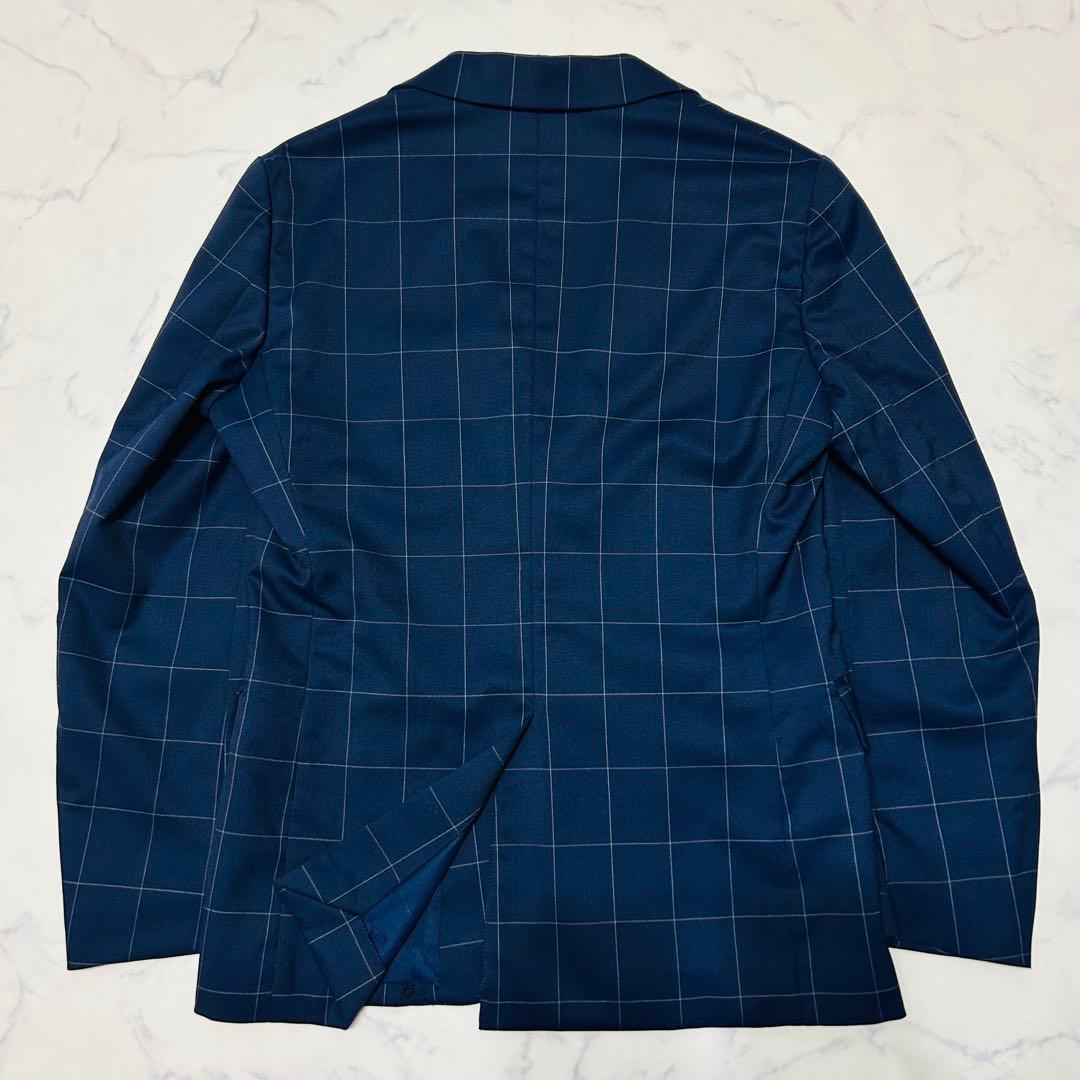 【美品】ユナイテッドアローズ　3ピース ビジネススーツ　チェック ネイビー S