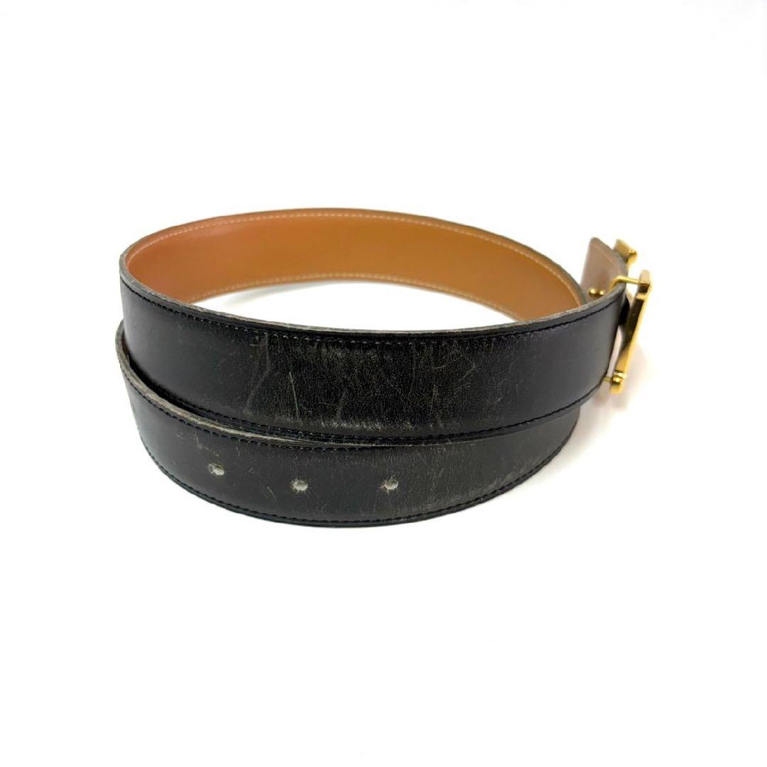 美品 エルメス Hバックル コンスタンス ベルト ゴールド レディース