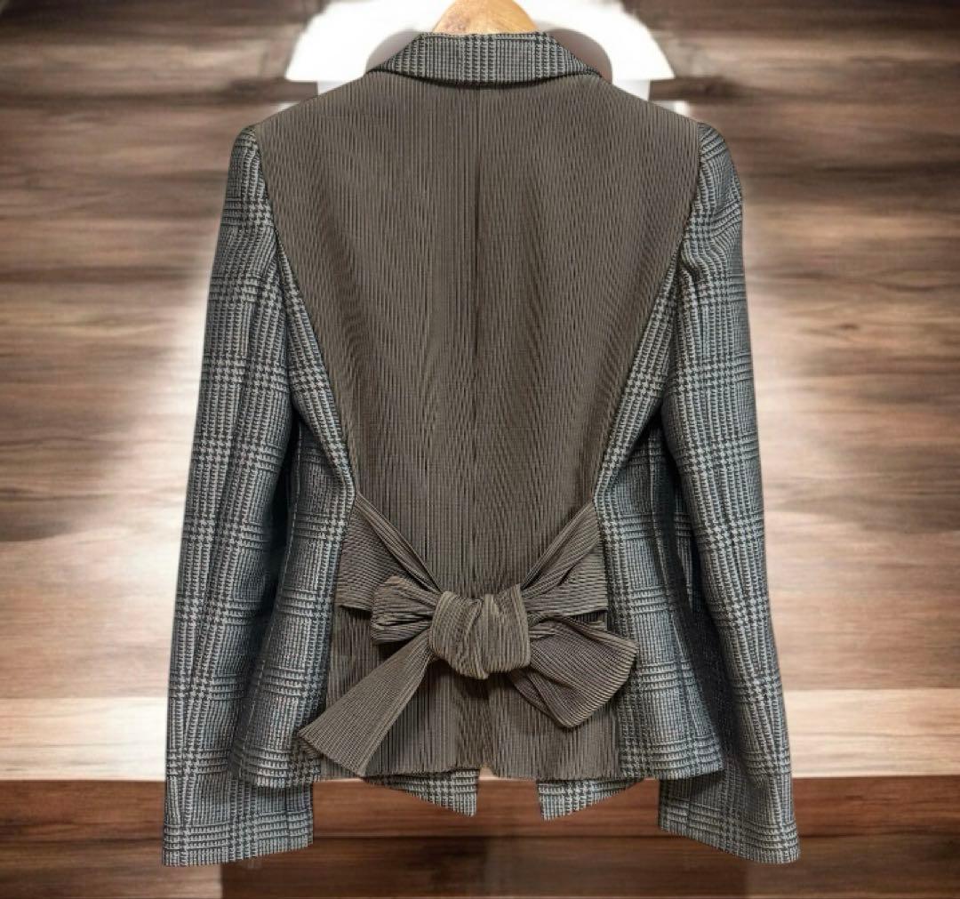 GIORGIO ARMANI ジャケット イタリア製 背中リボン グレンチェック