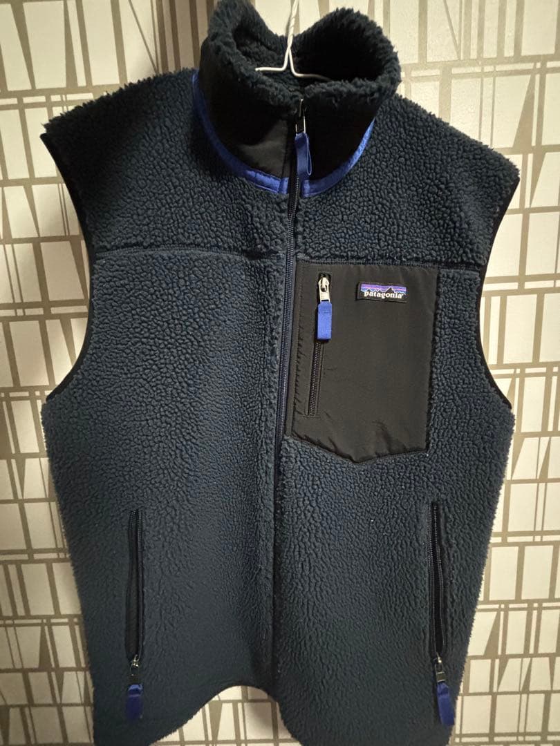 Patagonia フリースベスト ネイビー メンズM
