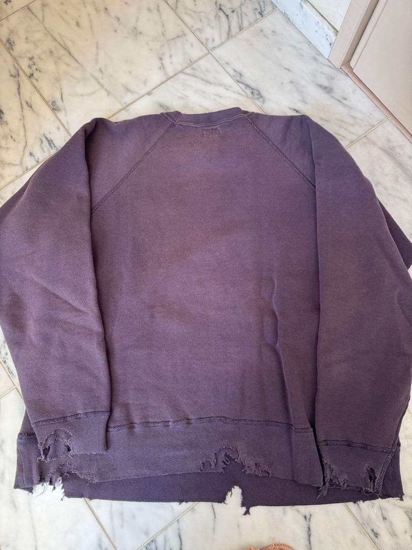 新品　FULL COUNT フルカウント　ダメージ加工　スウェット