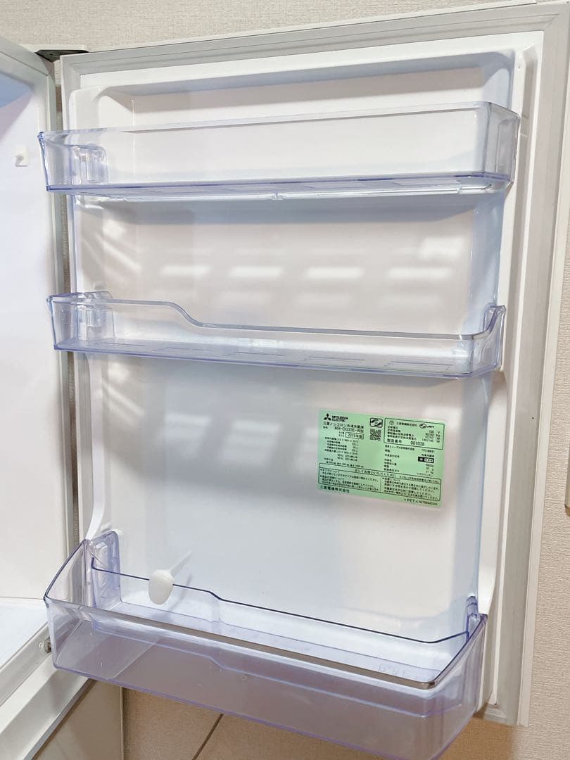 本日限定 送料込】三菱 330L 冷蔵庫 ホワイト ガラスドア 自動製氷