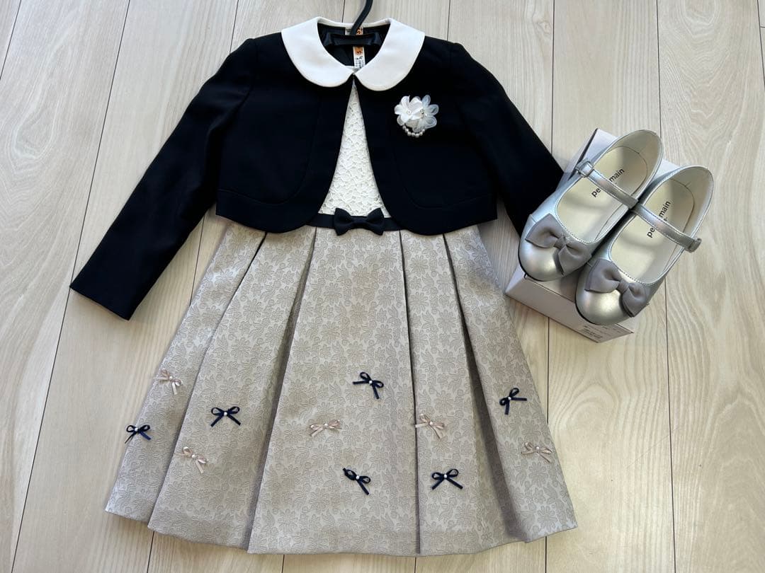 【petit main】フォーマルセットアップ　4点セット120サイズ