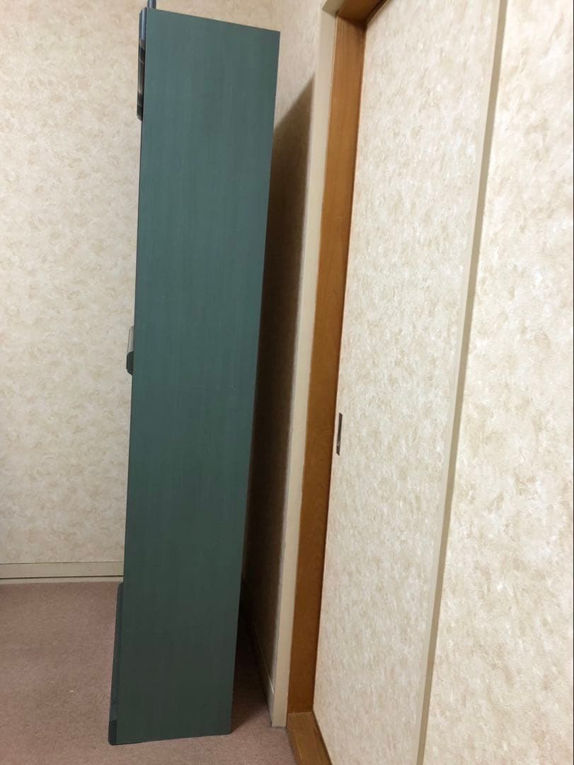 木製本棚 ブルー5段 波型デザイン