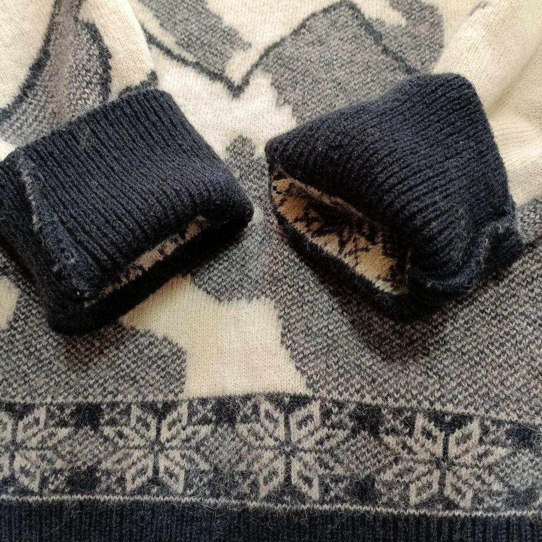 4サイズ　PEARLY GATES 日本製　ウールセーター　ニット　山登り