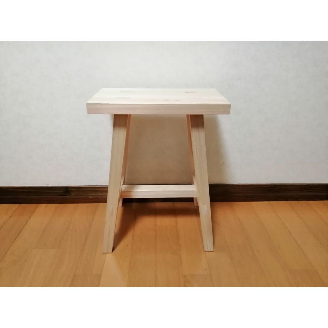 木製フラワースタンド　花台　幅35cm×高さ45cm(丸面取り)スツール　水槽台