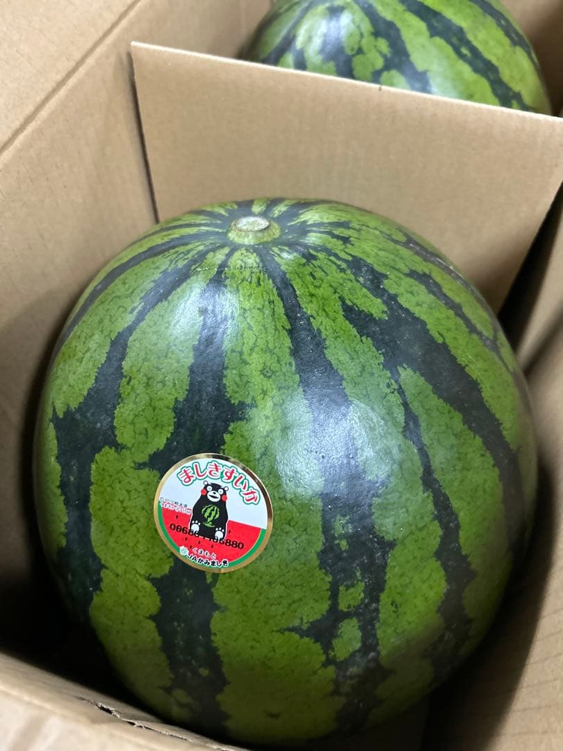 熊本県スイカ秀Lサイズ2玉入り約14kg