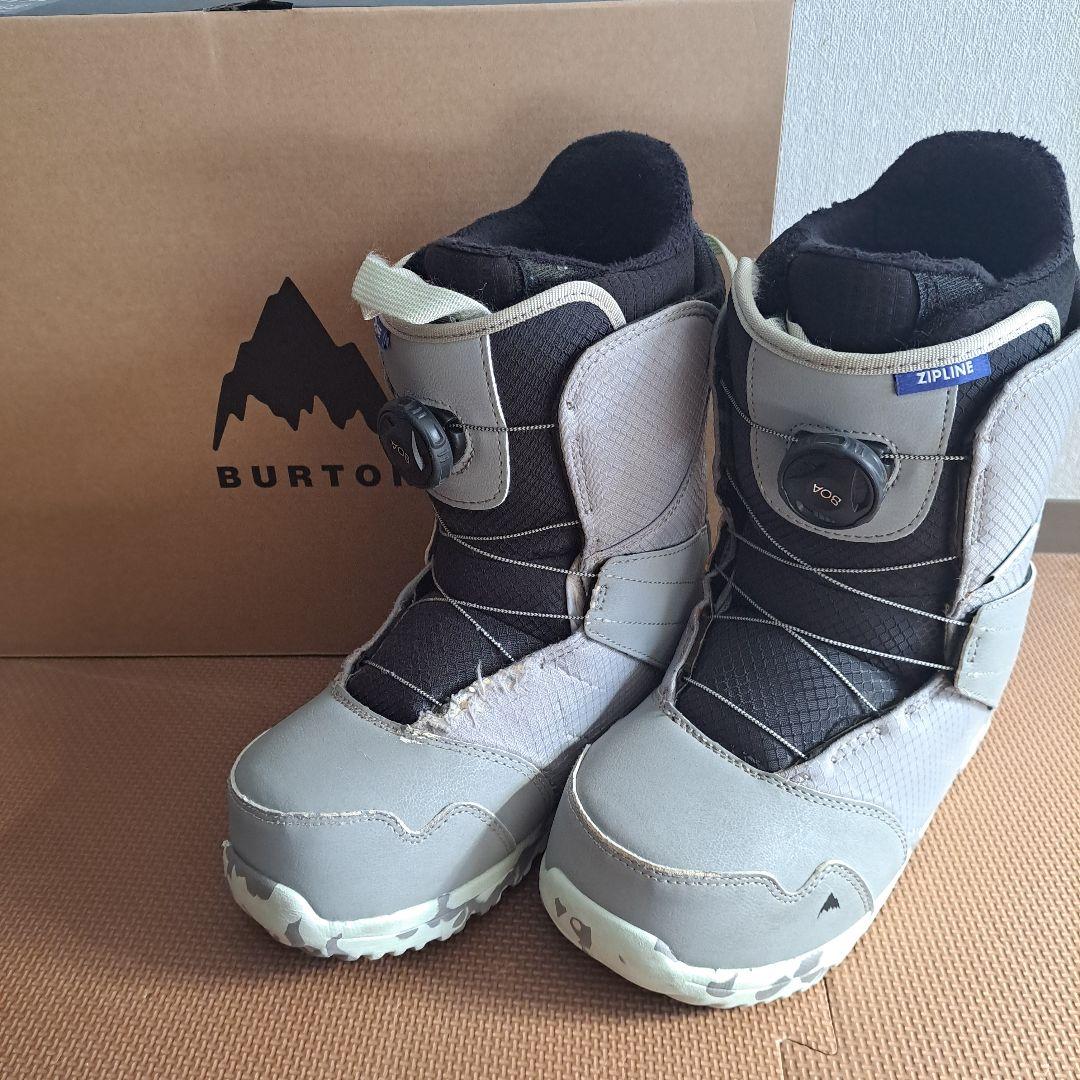 BURTON ZIPLINE 子ども用スノーボードブーツ グレー