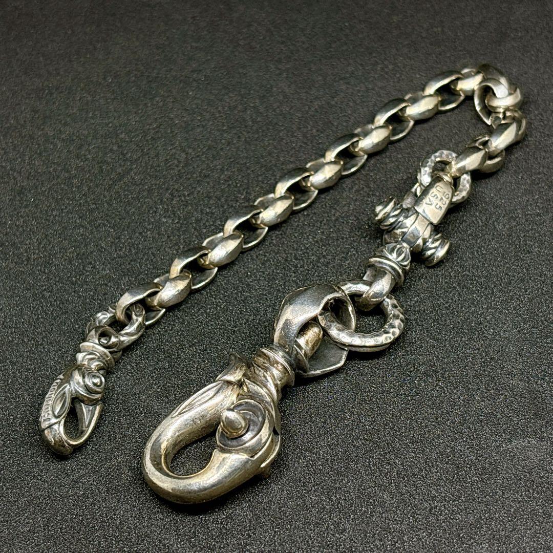 レナードカムホート ウォレットチェーン シルクへロン スワンフック シルバー