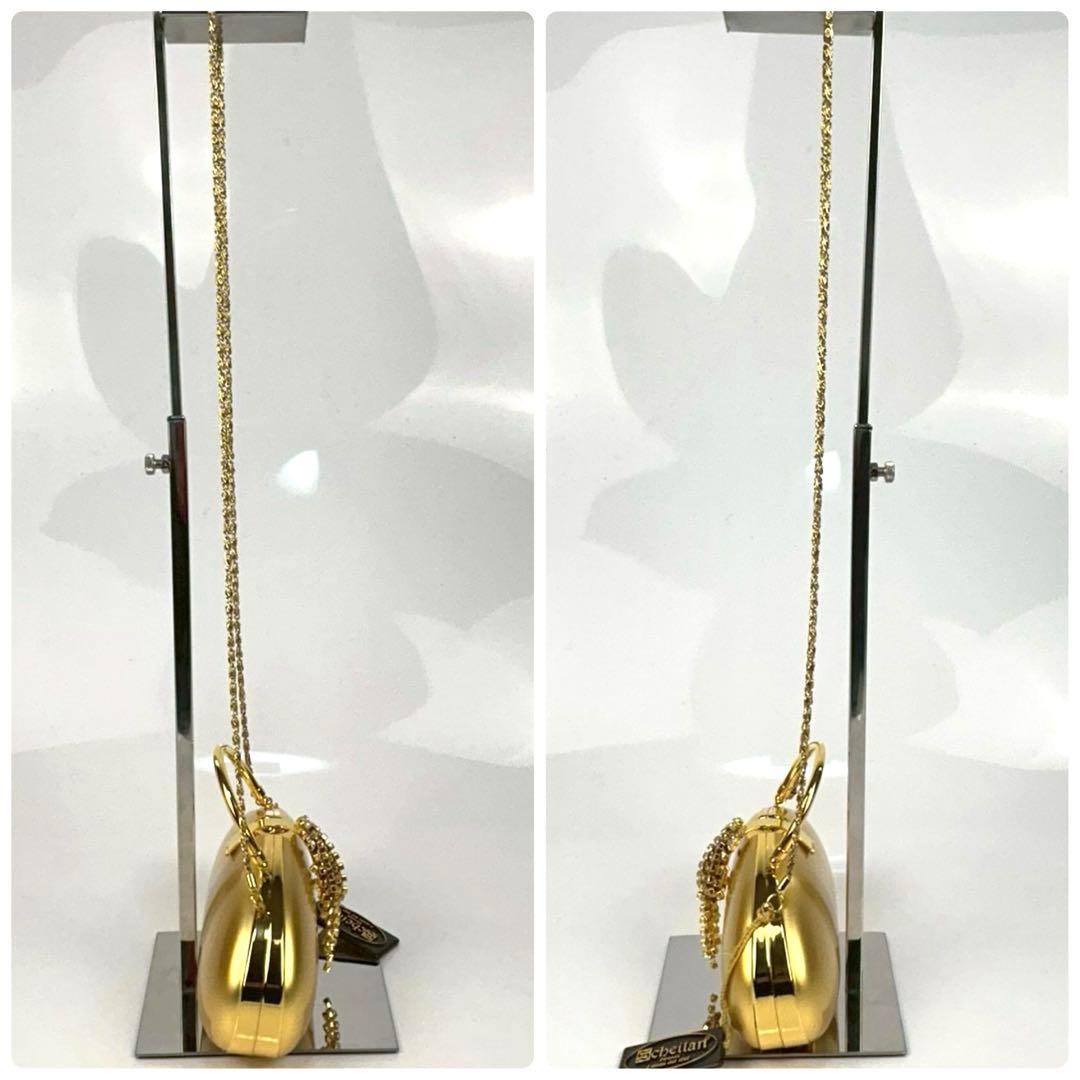 【極美品】シェイラン パーティーバッグ ゴールド ハンドバッグ チェーンバッグ