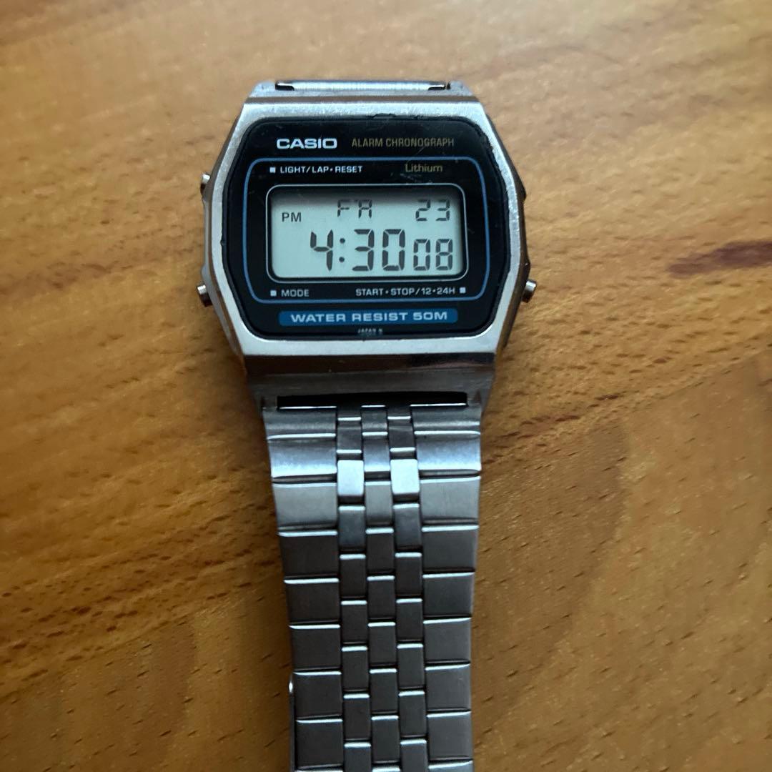 希少　カシオ　デジタルアラームクロノグラフ　「415w34ブルーバーモデル」